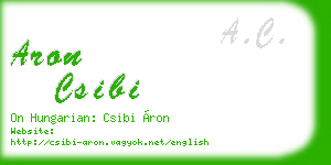 aron csibi business card
